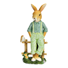 Hase am Zaun aus Poly grün