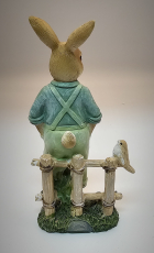 Hase am Zaun aus Poly grün