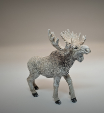 Elch mit Glitter aus Poly Weiß