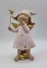 Engel Rosa mit Glitter Stern