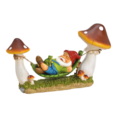 Gartenzwerg Pilz, Hängematte aus Poly Bunt